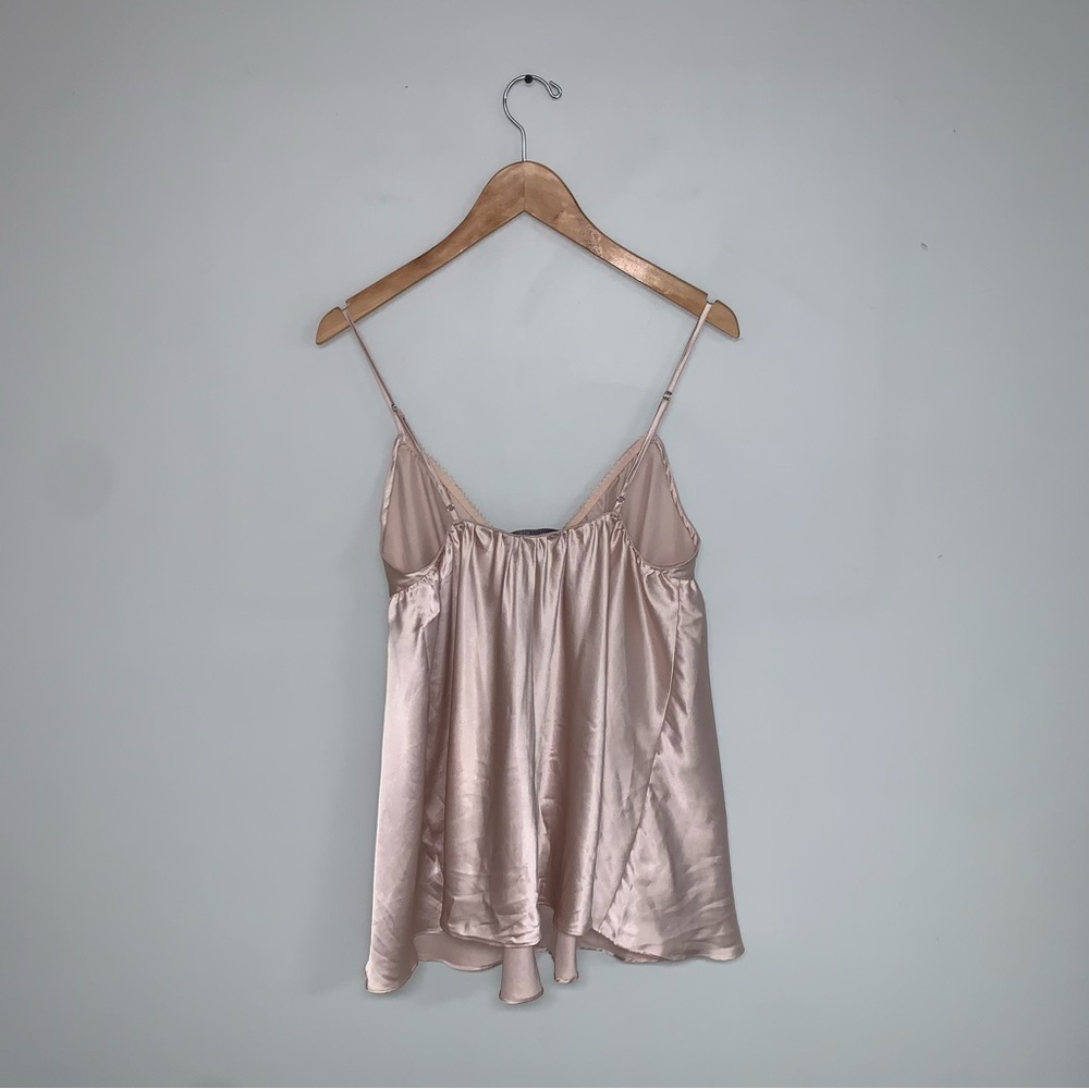 Victoria’s Secret Silky Babydoll Lingerie Top Size Medium Light Pink Bow - Picture 5 of 6